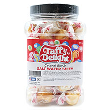 Taffy Delight Caramel Swirls Salt Water Taffy 16oz Jar